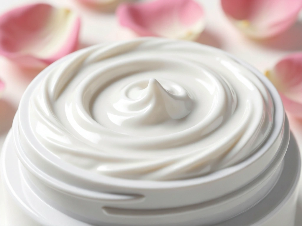 Cream with collagen and hyaluronic acid texture